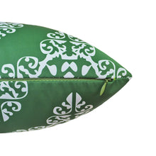 Load image into Gallery viewer, Green & White Outdoor Cushion Cover