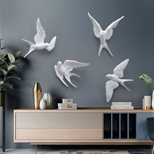 Load image into Gallery viewer, White Resin Wall Bird Figurines