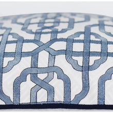 Load image into Gallery viewer, Indigo Blue & White Moroccan Pattern Cushion Cover