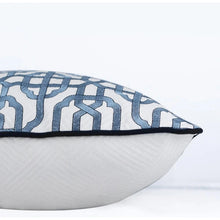 Load image into Gallery viewer, Indigo Blue & White Moroccan Pattern Cushion Cover