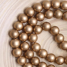 Load image into Gallery viewer, Gold Wooden Bead Garland With Tassels