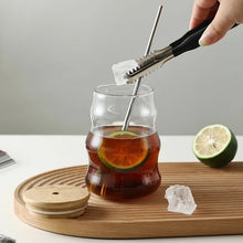 Load image into Gallery viewer, Eco Friendly Glass With Glass Straw & Bamboo Lid