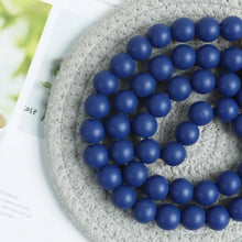 Load image into Gallery viewer, Dark Blue Wooden Bead Garland With Tassels