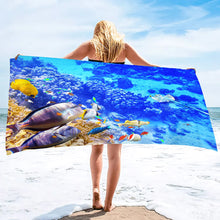Load image into Gallery viewer, The Great Barrier Reef Quick Dry Beach Towel