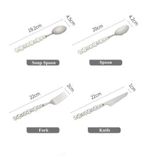 Load image into Gallery viewer, Stainless Steel Pearl Cutlery Set 4pcs