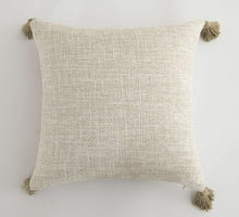 Load image into Gallery viewer, Cream Tasseled Cushion Cover
