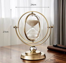 Load image into Gallery viewer, Vintage Metal Hourglass Timer