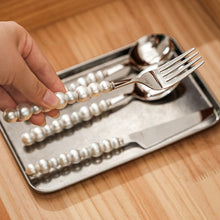 Load image into Gallery viewer, Stainless Steel Pearl Cutlery Set 4pcs