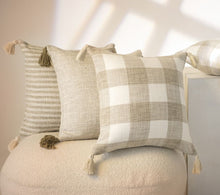 Load image into Gallery viewer, Cream Tasseled Cushion Cover