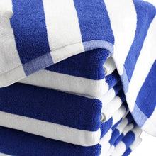 Load image into Gallery viewer, Luxury Blue & White Striped Towel