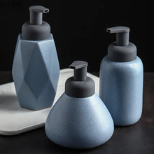 Load image into Gallery viewer, Blue Ceramic Foam Soap Dispenser
