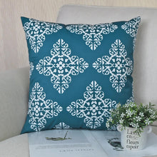 Load image into Gallery viewer, Blue &amp; White Outdoor Cushion Cover
