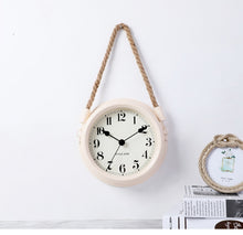 Load image into Gallery viewer, Cream Metal Vintage Wall Clock
