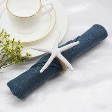 Load image into Gallery viewer, Set Of 8 White Starfish Napkin Rings

