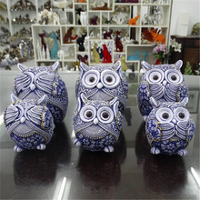 Load image into Gallery viewer, 3 Owl Figurines See No Evil Hear No Evil Speak No Evil
