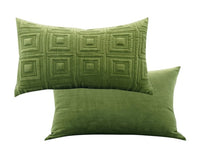 Load image into Gallery viewer, Pistachio Green Geometric Pattern Cushion Cover
