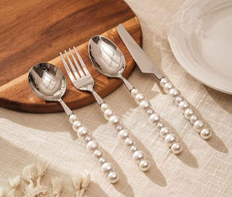 Stainless Steel Pearl Cutlery Set 4pcs