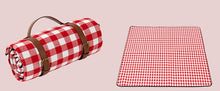 Load image into Gallery viewer, Red &amp; White Small Check Picnic Blanket
