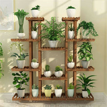 Load image into Gallery viewer, Wooden Multi-Tier Plant Stand
