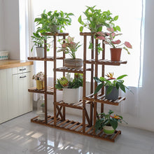 Load image into Gallery viewer, Wooden Multi-Tier Plant Stand
