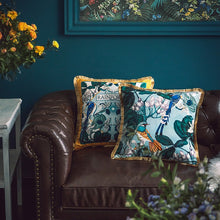 Load image into Gallery viewer, Luxury Velvet Floral Cushion Cover With Tassels

