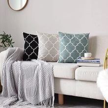 Load image into Gallery viewer, Moroccan Blue Embroidered Cushion Cover 45x45cm
