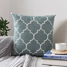 Load image into Gallery viewer, Moroccan Blue Embroidered Cushion Cover 45x45cm
