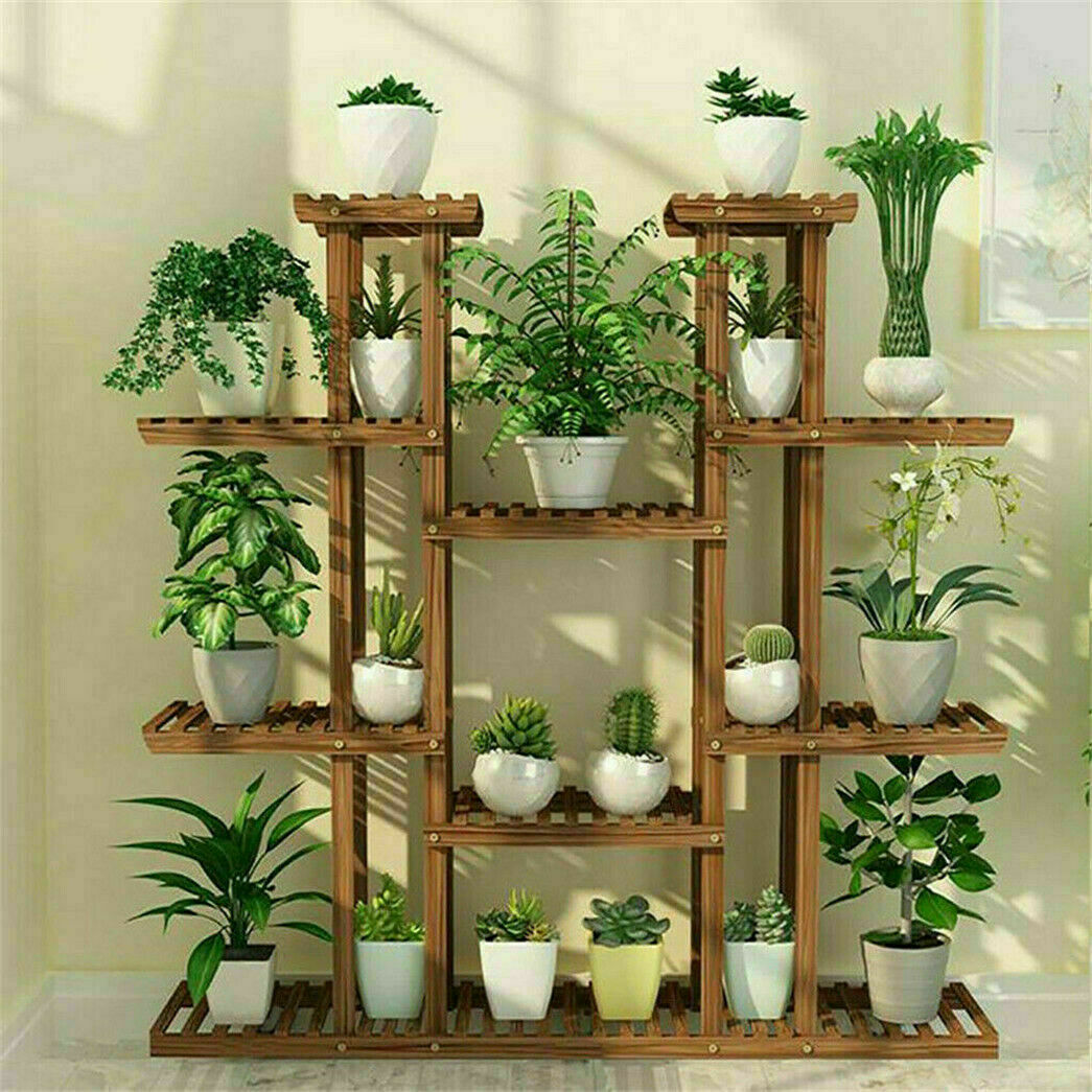 Wooden Multi-Tier Plant Stand