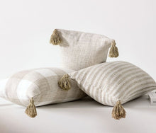 Load image into Gallery viewer, Cream Tasseled Cushion Cover
