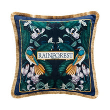 Load image into Gallery viewer, Rainforest Luxury Velvet Cushion cover With Tassels
